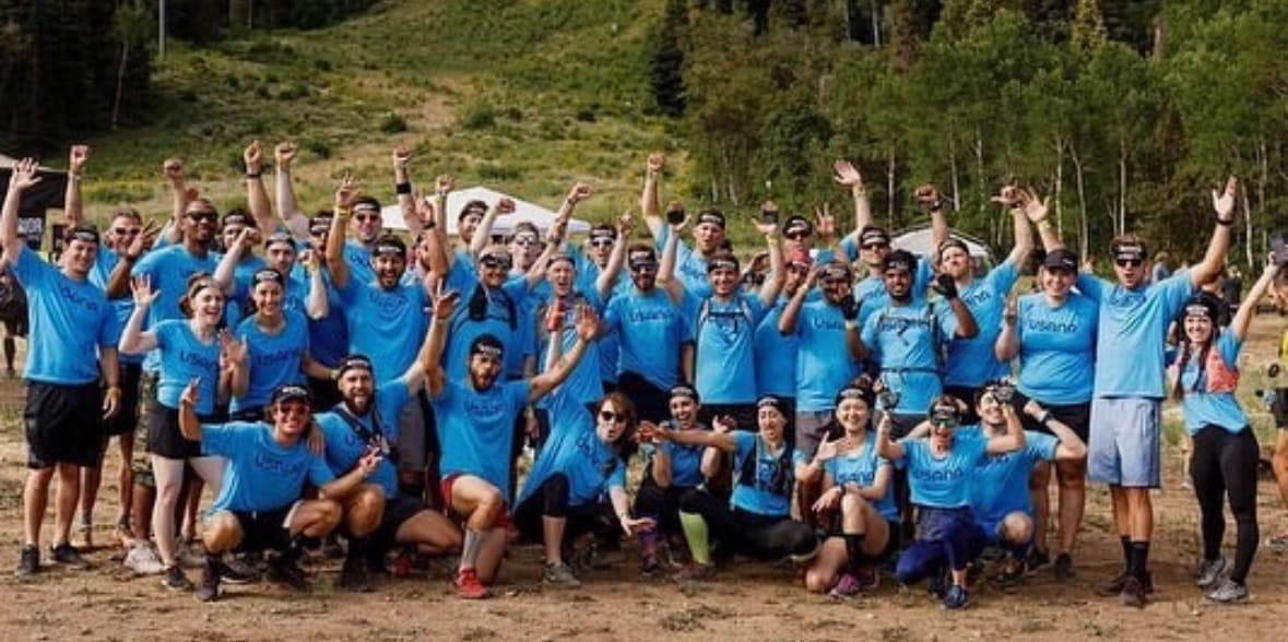 The USANA team together after a Spartan race